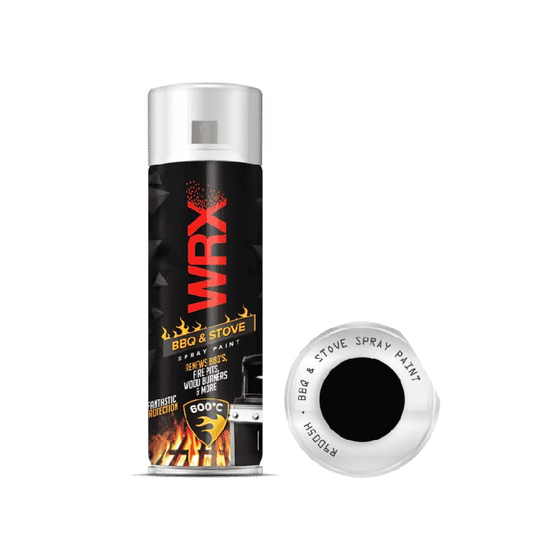 WRX Spray Paint 400 ml - BBQ & Stove Spray Paint R9005H - Renews BBQ's, Fire Pits, Wood Burners & More (6)