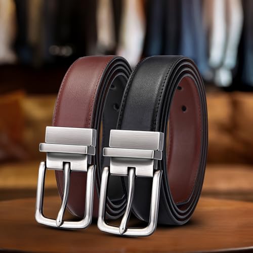 Men's Belt,One Reversible Belt For Gift Mens 1.25
