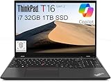 Lenovo ThinkPad T16 Business Laptop (16' FHD+ Touchscreen, Intel Ultra 7 155U (Beat i7-1355U), 16GB DDR5 RAM, 1TB SSD) Fingerprint, Backlit, FHD IR Webcam, Thunderbolt 4, Win 11 Home, 2025 AI PC