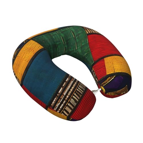 Almohada de viaje con relleno de poliéster y diseño africano miniatura 2