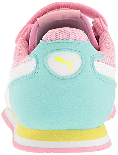 Image of Puma Girls Cabana Racer Mesh V PS Casual Athletic Sneaker (Little Kid /Big Kid), Prism Pink /Puma White, 3.5 M US Big Kid