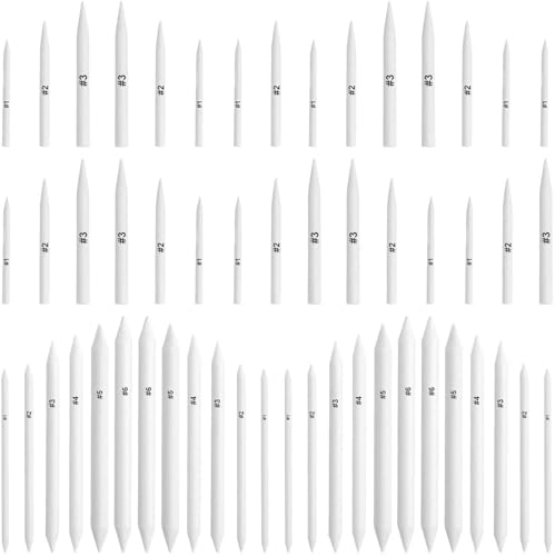FEBSNOW 84 Pcs Blending Stumps and Tortillions, Paper Art Blenders, Art Pencils, Drawing Pencils for Student Artist Charcoal Sketch Drawing Tools, Sketch Supplies