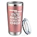 Sometime You Forget You're Awesome So This Is Your Reminder Wine Tumbler Thank You Gifts Funny Birthday Gift for Women Friends Her Wife Mom Sister Coworker 20oz Stemless Insulated Cup with Lid Rose