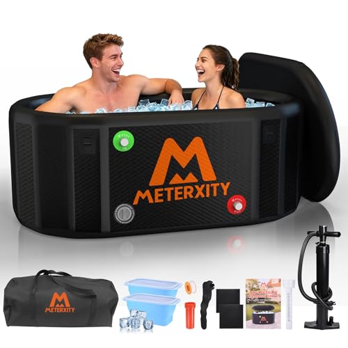 M METERXITY XXL Cold Plunge Tub for Athletes, Portable Inflatable Ice Bath Tub, Oval Cold Tub Water...