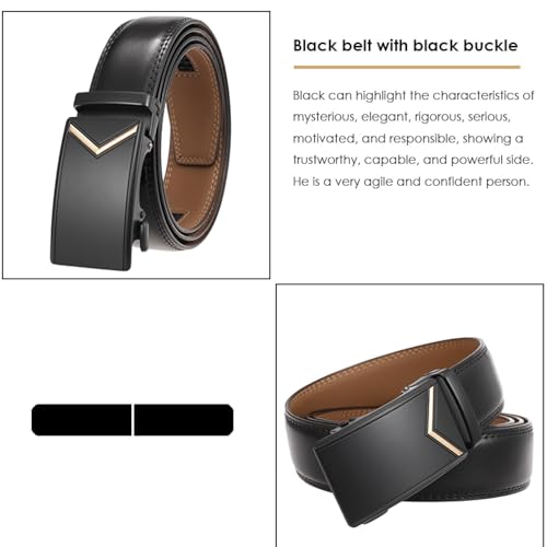 Genuine Leather Mens Strap Belt Luxury Business Dress 6