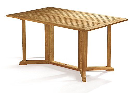 Jati Byron Gateleg Rectangular Folding Garden Table – 1.5m