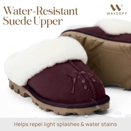 Image of WaySoft Women's 100% Genuine Australian Sheepskin Scuff Slippers