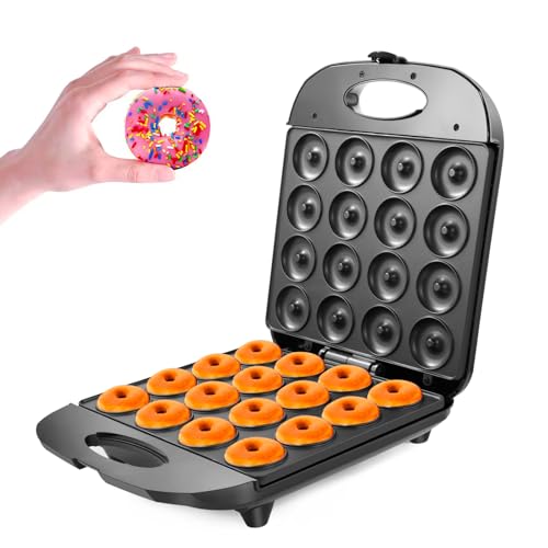Huafunwin Mini Donut Maker, 16 Holes Small Doughnuts Maker Machine cover