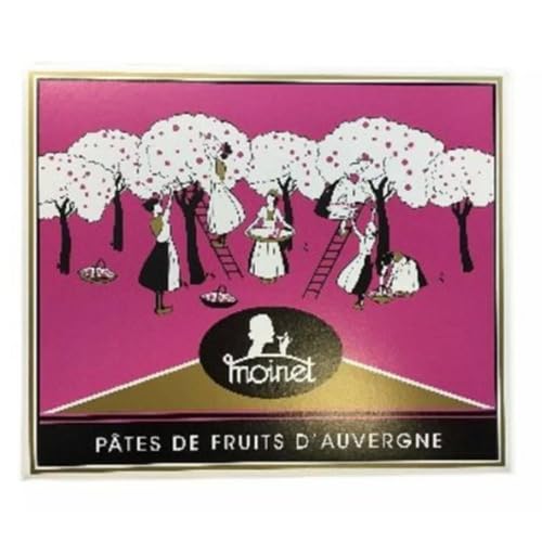 Pâte de fruits d'Auvergne 1kg Moinet à déguster seul ou à partager ! Saveurs : Framboise, Abricot, Orange, Prune et Cassis