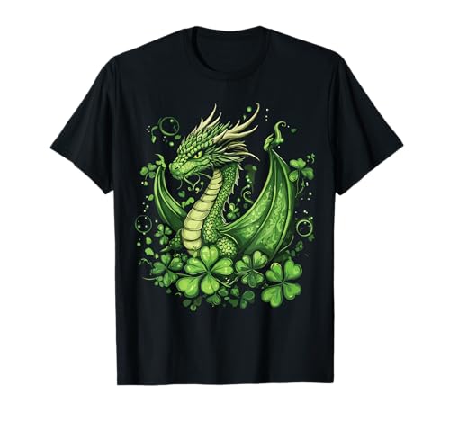 Trébol del Día de San Patricio Dragón Orgullo irlandés Camiseta