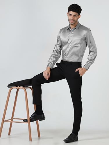 Image of Mc Henry Men's Solid Techno Flex 2-inch Waist Expandable Premium Luxurious Wrinkle Free Slim Fit Trousers