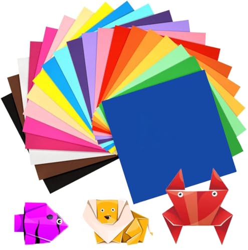 Origami Paper, 120 Sheets 15x15 cm/6 Inch Origami Double Sided, 20 Colors Small Origami Paper Squares for Kids DIY School Arts Crafts Projects Children Adults(70gsm)