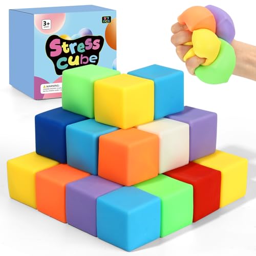 27 Pack Slow Rising Stress Cube - Mini Fidget Squishy