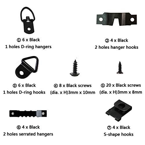 Image of 52pcs /Set Photo Picture Frame Hanging Heavy Duty Serrated Hanger Hardware Fo