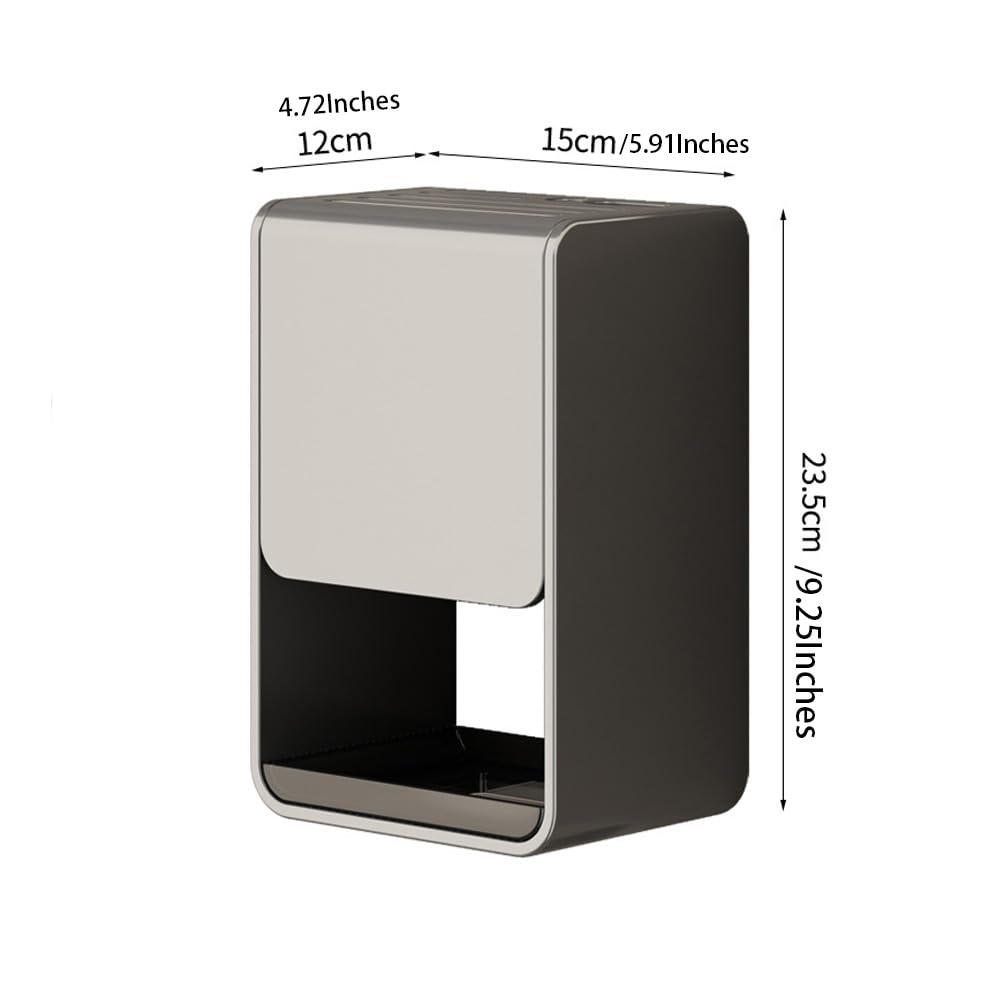 Vilemoon Universal Knife Block, Modern Rectangular Design with Scissors-Slot, Knife Holder Counter-top Storage with Drain Tray (Grey)