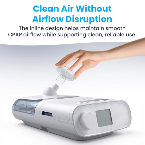 Image of Pap MD Inline CPAP Filters for CPAP Machines | Clean Air & Enhanced Comfort, High-Efficiency Filtration for Particles & Odors, 12 Pack for 3 Months Supply | Video Instructions