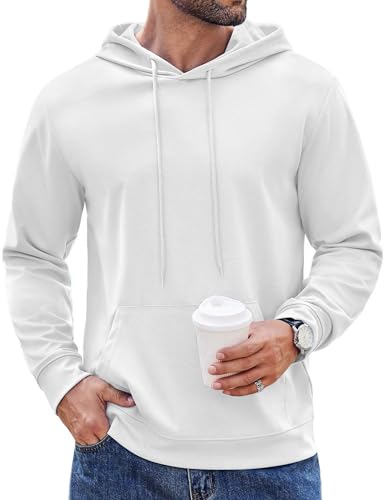 COOFANDY Men's Hoodie Long Sleeve Hooded Pullover Casual Fashion Sweatshirts Drawstring Gym Hooded with Kanga Pocket