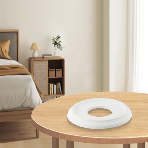 Image of Ceiling Medallion 10cm Inner Hole 3cm Thickness, Waterproof Decorative Plate for Ceiling Fan Light Fixtures and Chandeliers, for Home Decor Light Trim 25cm Outer Diameter