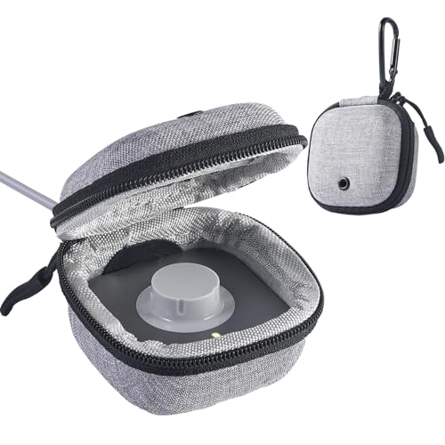 Babeezy Protective Case for Oura Ring Gen 4 – EVA Hard Shell Travel Pouch for Ring, Charger & Cable – Shockproof, Compact & Lightweight with Carabiner Gray