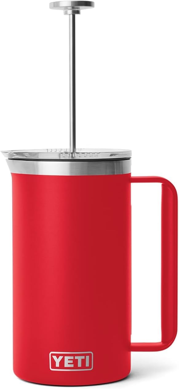 YETI Rambler French Press With DuraSip Ceramic Lining, Rescue Red, 34 oz (1 l), 34oz (1l) - Image 3