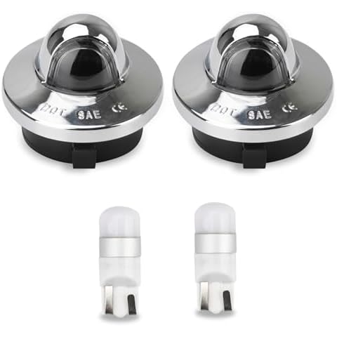 Bestview License Plate Light,Led Rear Bumper Tag Lamp Housing Assembly Replacement for Ford F150 F250 F350 F450 F550 Super Duty Ranger Explorer Bronco Excursion Expedition, 2 PCS(White) Cover