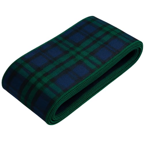 Black Watch Tartan Ribbon 40mm x 3m - Woven Reversible Yarn-Dyed Non-Wired