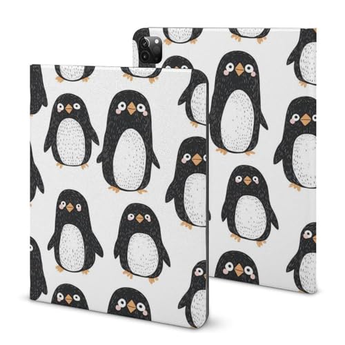 Coque iPad Pro 11 pingouin mignon avec support et porte-crayon