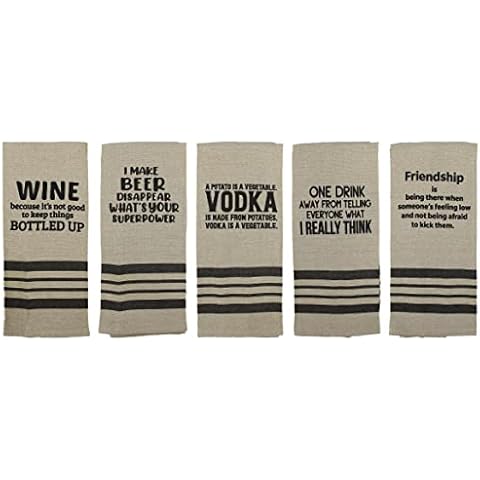fillURbasket Funny Alcohol Themed Kitchen Towels Cover