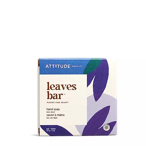 Image of ATTITUDE Soap Bar, Natural Origin, Nourishing Cleanser for Hands and Body, Repairs and Soothes Dry Skin, Avocado Oil & Shea Butter, EWG Verified & Vegan, Sea Salt, 113 g