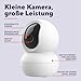 Trust IPCAM-2800 Überwachungskamera Innen 360°, WLAN Kamera mit Nachtsicht, Eingebaute Sirene/Mikrofon, Personenerkennung, Innenkamera mit App-Kontrolle, Smart Home Videoüberwachung, Weiß