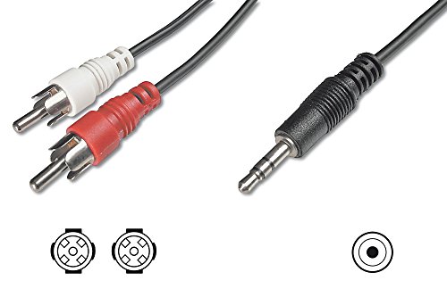 Digitus AK 243-015 cavo audio 3.5mm 2 x RCA Nero