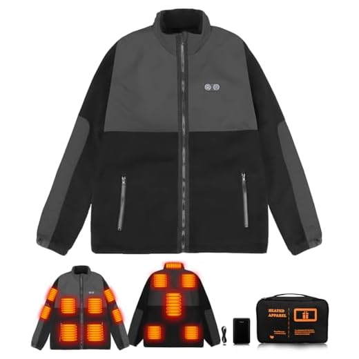 Heated Jacket With Battery Pack Included 7.4V Heated Jacket For Men, Fleece Mens Womens Heated Jacket,Heated Colthes Coat Heating Clothing Heating Jackets