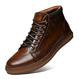 Arkbird Mens Leather Sneaker Fashion Classic Casual Chukka Ankle Boots for Men