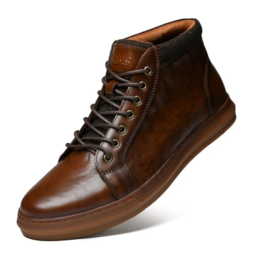 Arkbird Mens Leather Sneaker Fashion Classic Casual Chukka Ankle Boots for Men
