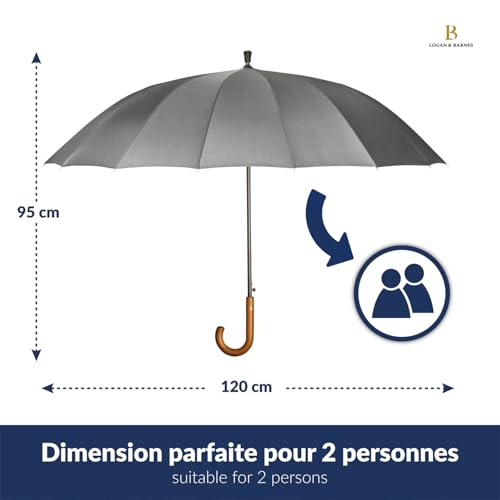 Modèle EDINBURGH LOGAN & BARNES parapluie grand format anti retournement - 4