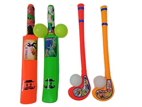 Vidhyapati Super Combo Hockey with bat Ball Combo for Kids | Multi-Colour | Indoor - Outdoor Toys | Age 2 Year + | Hockey Product | Material - Plastic (B096LZK1SF) Amazon Price History, Amazon Price Tracker
