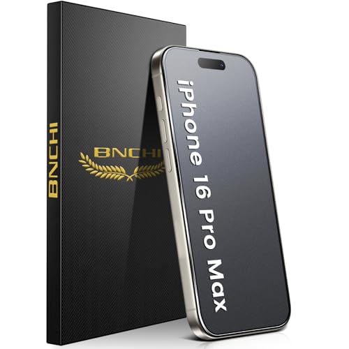 BNCHI 3 Stück Matt Panzer Schutz Glas für iPhone 16 Pro Max 9H Härte Full Screen Matte Schutzfolie Anti-Fingerabdruck Blendschutz Screen Protector