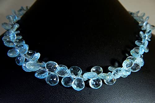 Perles azurite facettées LKBEADS en cœur pour un éclat artisanal unique