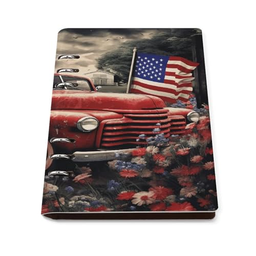 FodPand 4th Of July Patriotic Old Red Truck A5 Notebook