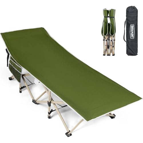 OVERMONT Cama Plegable Camping Plegable - Camas de Campamento Portátil para Adultos Dormir - con...