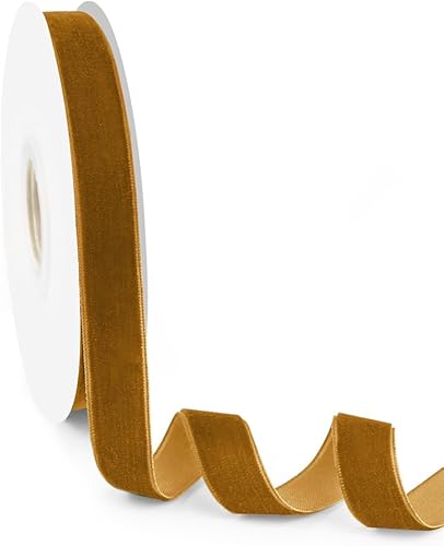 Miniatura 11 de Cinta de terciopelo de 5/8 pulgadas de ancho, 25 yardas, cinta de terciopelo negro en carrete para manualidades, envoltura de regalos, bricolaje