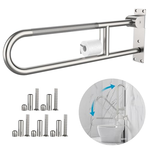 Toilet Grab Bar 30.3 Inch, Munzong Anti-Slip Handicap Grab Bars