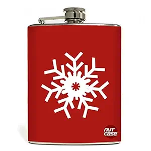 Nutcase Christmas Now Stainless Steel Hip Flask 9 Oz - with Free Funnel Along