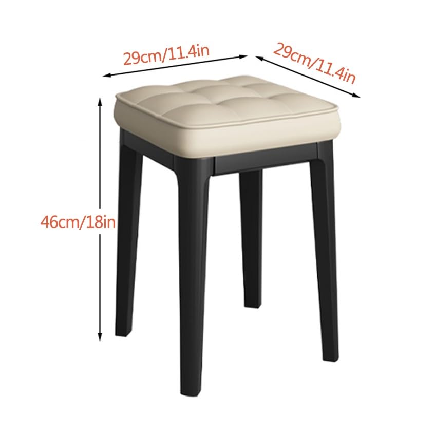 Ele Moderner gepolsterter Vani-Hocker, kleine Fußstütze für Make-up in Bad und Wohnzimmer, Tischdesign, perfekte Größe für Slish Functal Make-up Zimmer