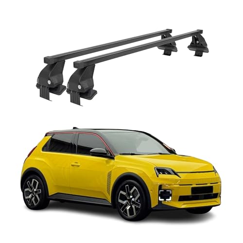 OMAC Barras Transversales Aluminio para Peugeot 307 2001-2008 5puertas – Antirrobo – Canal en T – City Crash Test – Máx 75 kg Negro