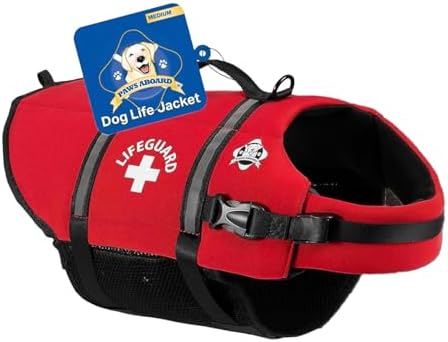 Dog Life Jacket - Swimming Vest for Dogs, Adjustable, Reflective,...