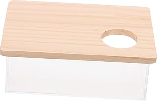 Mikikit Box Hamster Sand Tub Gerbil Cage Hamster Sand Bath Small Animals Sand Container Hamster Toilet Sand Bath for Hamsters Reptile Substrate Hamster Bathroom Acrylic Rabbit Small Pet