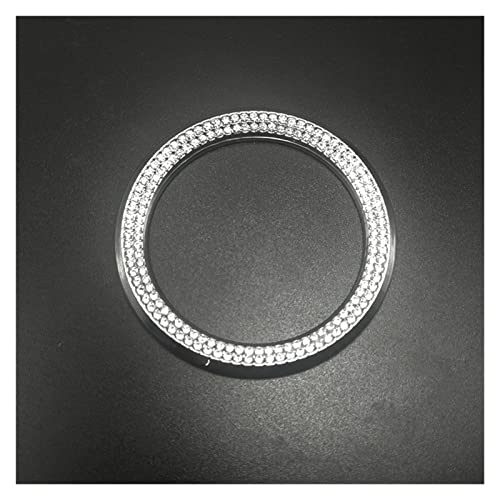 yuanyuan FuJing 1 PCS Volière de Voiture Stickers décoratifs Volant Diamant Bague Décorative Décoration de Voiture Convient Divers modèles (Color Name : Gray) Cover