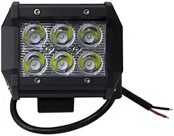 Farol Milha Auxiliar 6 Leds 18w Quadrado 12v 24v 6000k Mini