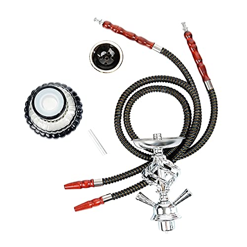 DBGA Mini Shisha Set, Klein Hookah 30 cm, mit 2 Anschlüssen inkl. Adapter Closed Chamber mit Klickgewinde + Edelstahl… – Bild 4